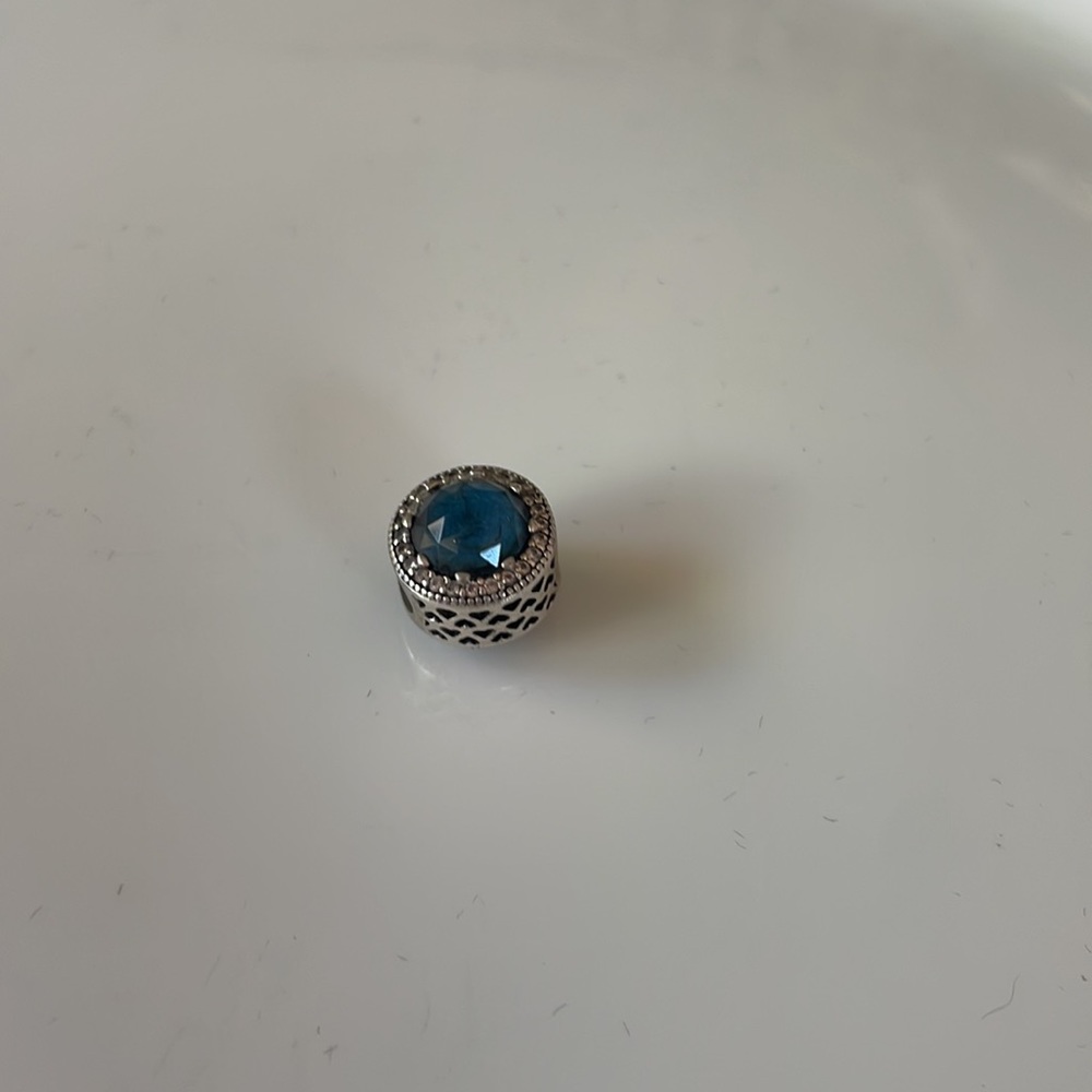 AUTHENTIC BLUE AND CLEAR CRYSTAL PANDORA CHARM…PRICE IS FIRM - Picture 3 of 4